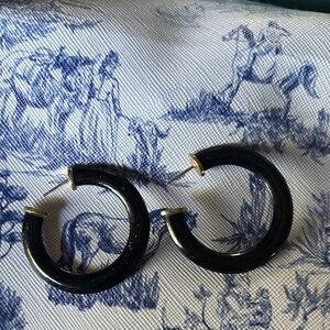 Black Hoop Earrings